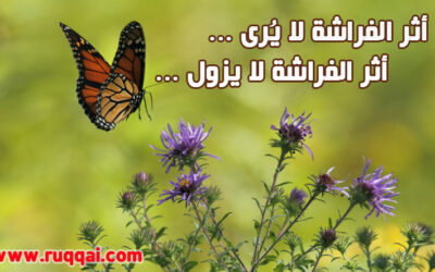 أثرُ الفراشةِ لا يرى … أثرُ الفراشةِ لا يزول